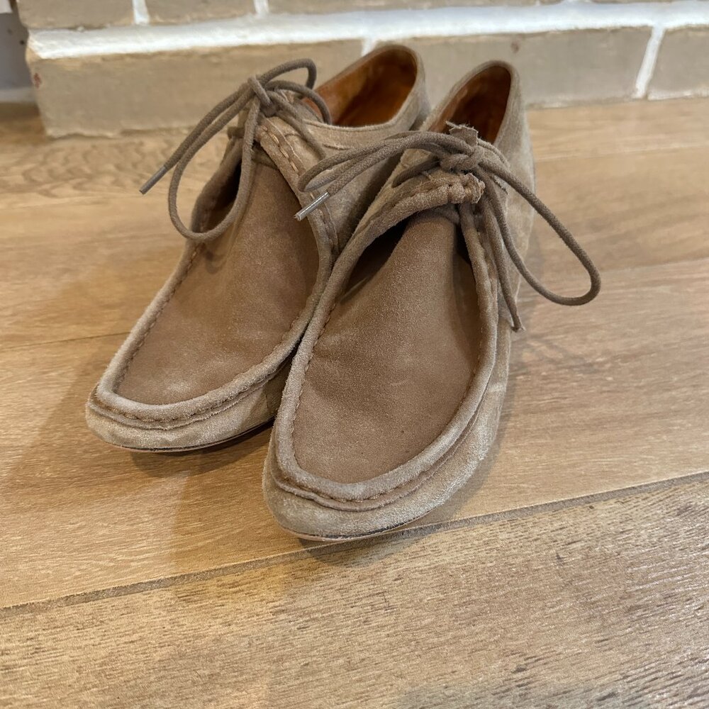Gentle Souls Tan Leather Wedge Booties – Size 8